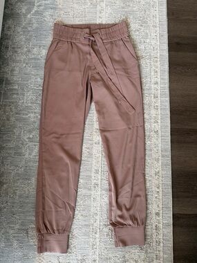 Mauve Drawstring Jogger Dress Pants
